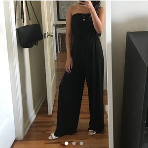 Black ASOS Petite Wide Leg Jumpsuit